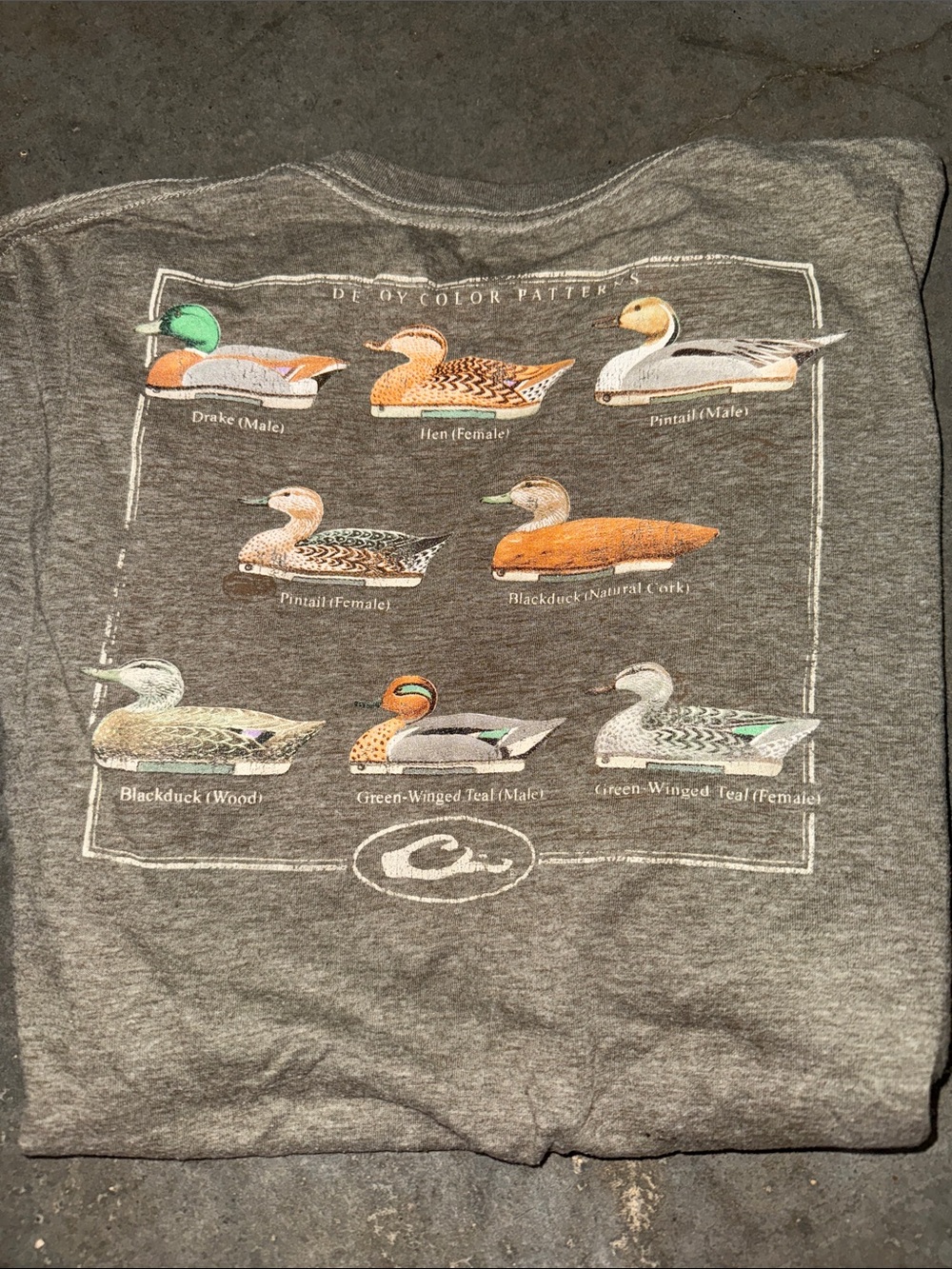 Drake Men's Gray Graphic Duck Pattern Shirt